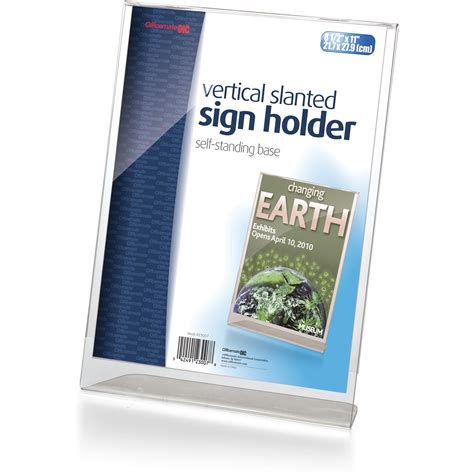 5 x 11 inches, Clear Vertical Picture Frames, Desktop Flyer Holder Document Holder Paper Display Stand 45 4. . Sign holder walmart